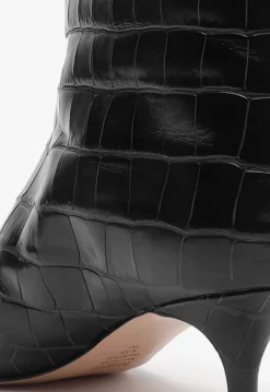 Schutz Maryana Lo Crocodile-Embossed Leather Boot