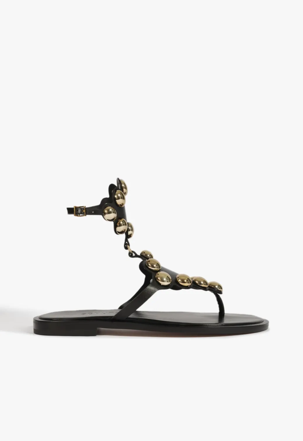 Schutz Mist Leather Flat Sandal