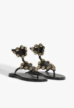 Schutz Mist Leather Flat Sandal