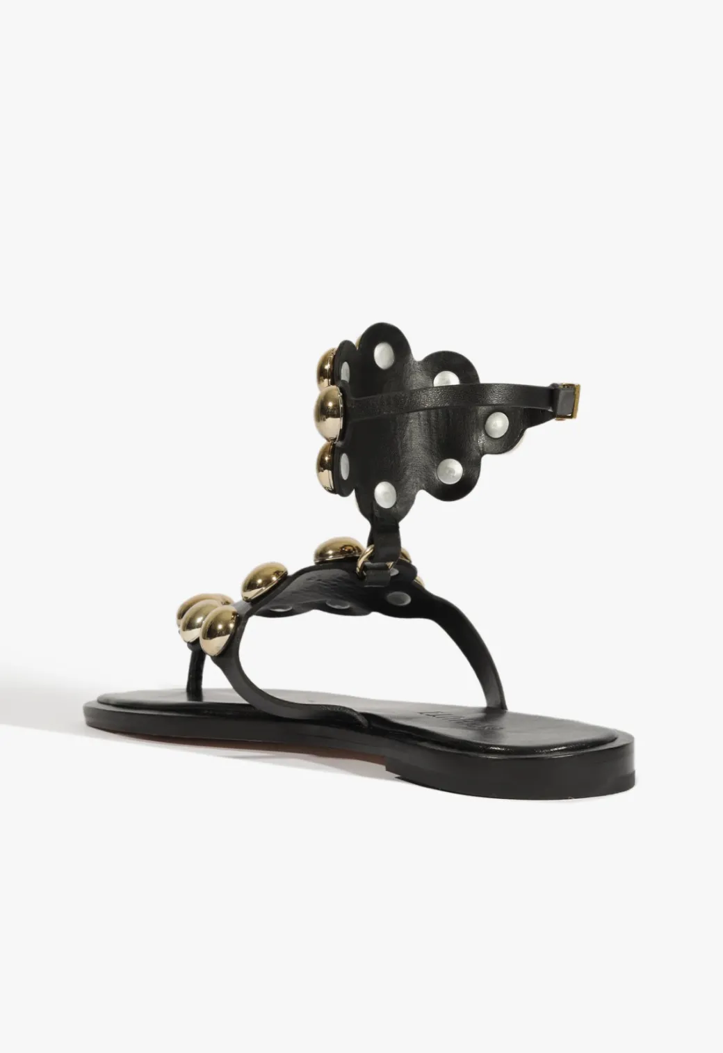 Schutz Mist Leather Flat Sandal