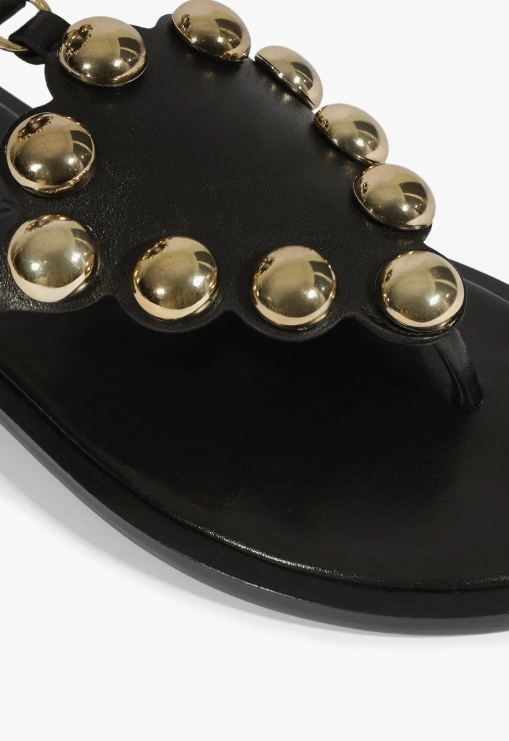 Schutz Mist Leather Flat Sandal