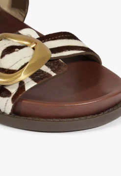 Schutz Olga Animal Print Leather Sporty Sandal